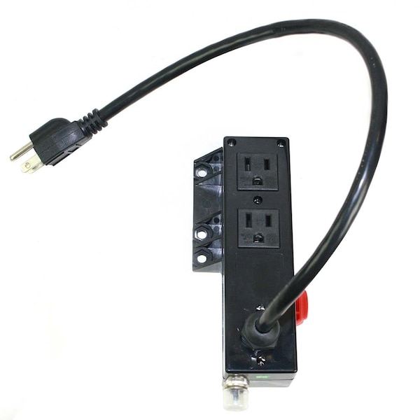 Superior Electric Power Connector for Work Table (router or other) w/built in GFCI, 125V, 15A w/1.6ft long cord 14 AWG - SE5020