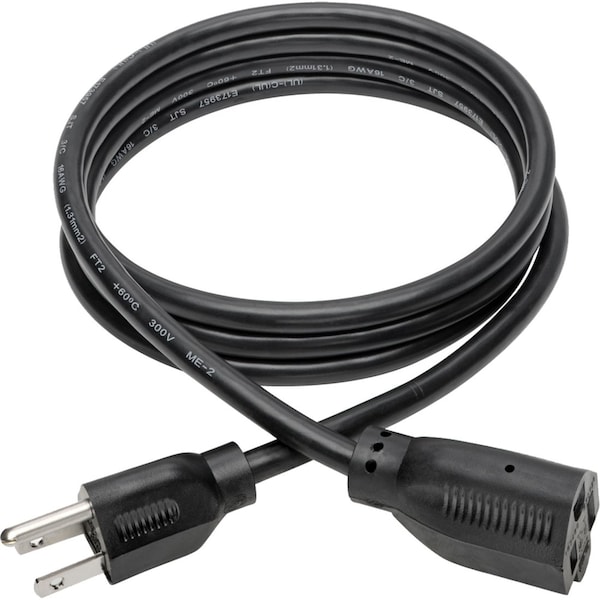 Tripp Lite Power Cord, 5-15P to 5-15R, 13A, 16AWG, 6ft - P024-006-13A