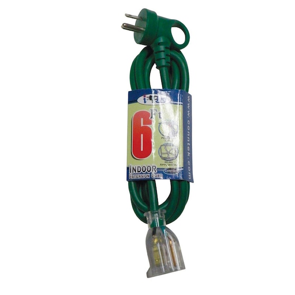Conntek Extension Cord, 16 AWG, Indoor, 16/3, 6 ft - 24162-072