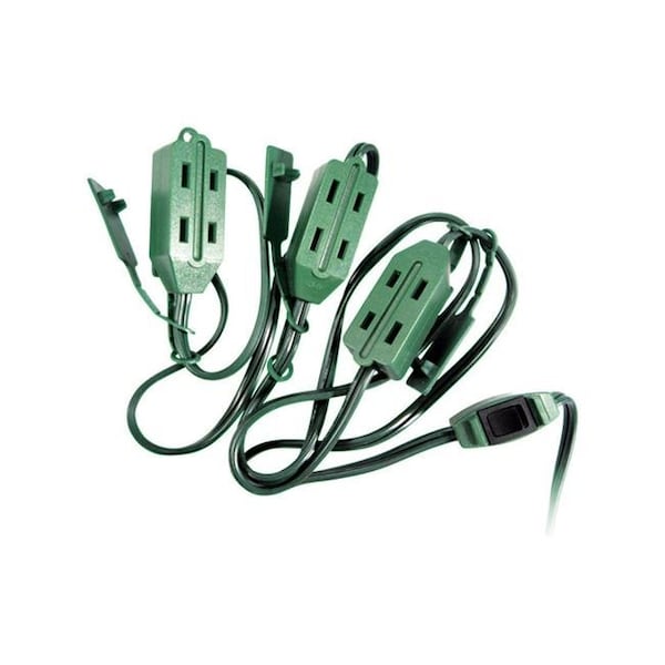 Projex Extension Cord, 18 AWG, 18/2, 9 Outlets, 15 ft - 3542222