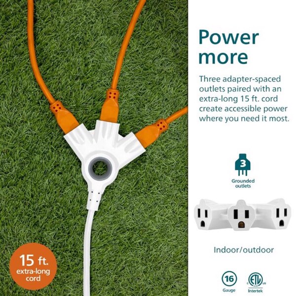 Jasco EXTNSN CORD GREEND WH 15ft - SPC3153ZW/37-T1