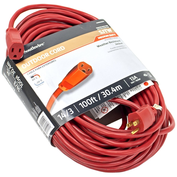 The Brush Man 100' 14-Guage Extension Cord, 6PK - EXT 100 14/3