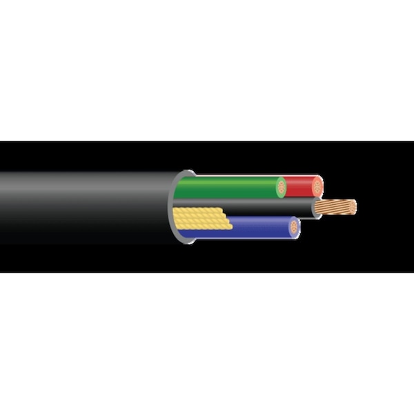 Southwire Portable Cord, TC-ER, 6 AWG, 3 C, Black, CPE, 600V - 44340801