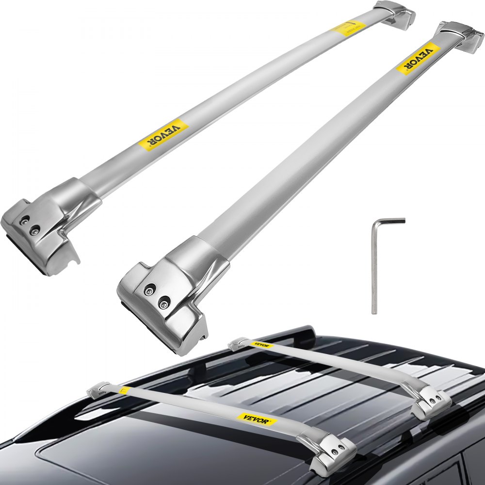 VEVOR Roof Rack Rail Compatible with Jeep Grand Cherokee 2011-2021 Cross Bar Silver Set Carrier Baggage Top Luggage Pair Durable Storage Cross Bar Roof Rails Stainless Steel - 11-18JPDQLJBXGCDJV0
