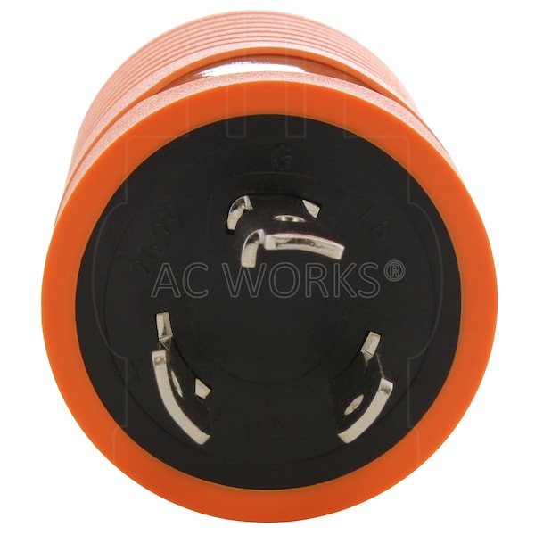 Ac Works Plug Adapter L6-20P 20A 250V Male Plug to L6-30R 30A Female Connector - ADL620L630