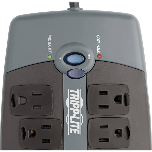 Tripp Lite Surge Protector, 10 Outlet, 2395 Joules, 8' Cord, BK/SR - TRPTLP1008TEL
