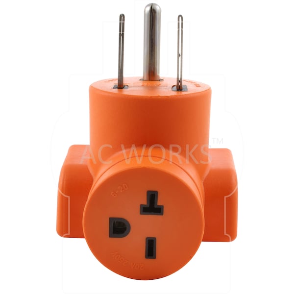 Ac Works Welder 6-50P Plug to 6-20R 15/20A 250V HVAC/ Power Tools Female Adapter - AD650620