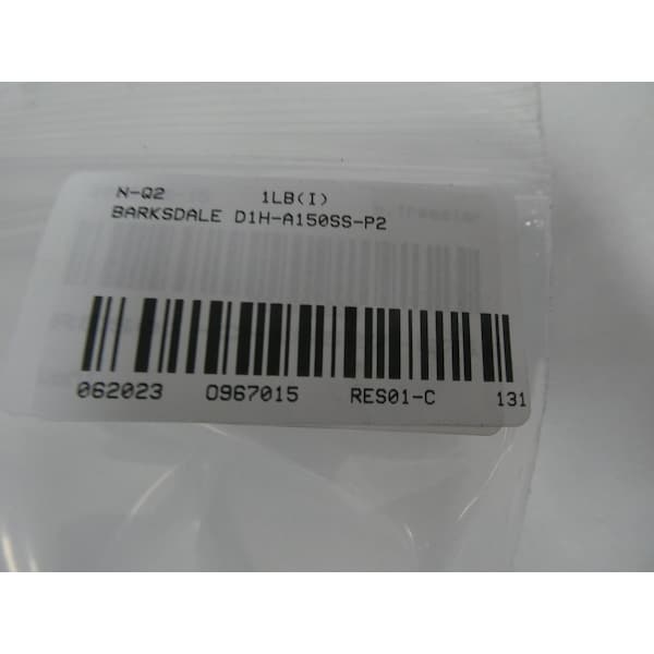 Interruptor de presión Barksdale 1.5-150 Psi 125/250/480V CA - D1H-A150SS-P2