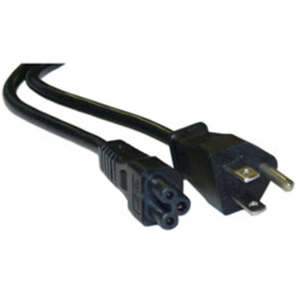 Cable Wholesale Notebook-Laptop Power Cord NEMA 5-15P to C5 3 Pin UL CSA rated 6 foot - 10W1-15206