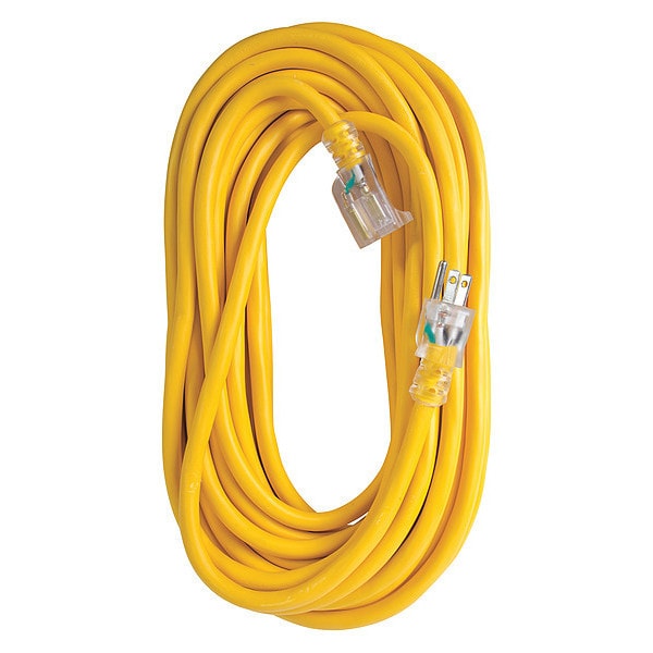 Bergen Industries Extension Cord, 12 AWG, Outdoor, 12/3, 1 Outlets, 50 ft - OC50123LT
