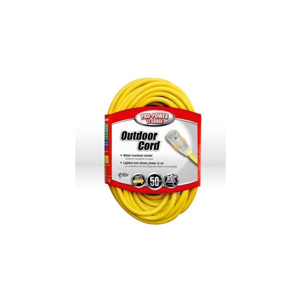 Southwire SJTW Extension Cord, 12 AWG, Outdoor, 12/3, 50 ft - 2588