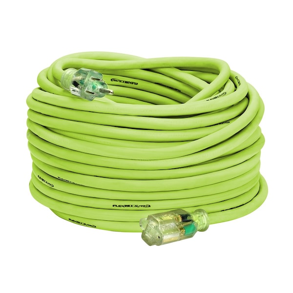 Flexzilla SJTW Extension Cord, 12 AWG, Green, 100 ft - FZ512835