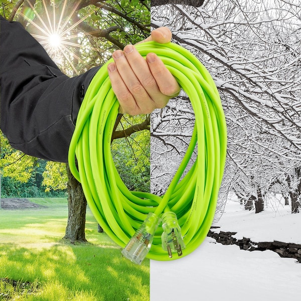 Flexzilla SJTW Extension Cord, 10 AWG, Green, 50 ft - FZ512930
