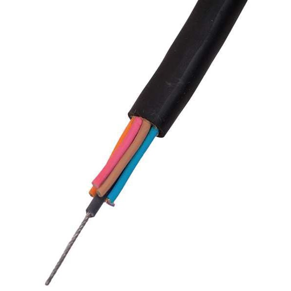 Kh Industries Portable Cord, SOOW, 16 AWG, 5 C, Black, PVC, Stranded, 600V, Indoor/Outdoor - CPCR-16/5-25FT