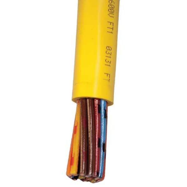 Kh Industries Portable Cord, SOOW, 16 AWG, 8 C, Yellow, PVC, Stranded, 600V, Indoor/Outdoor - CPCB-16/8-25FT
