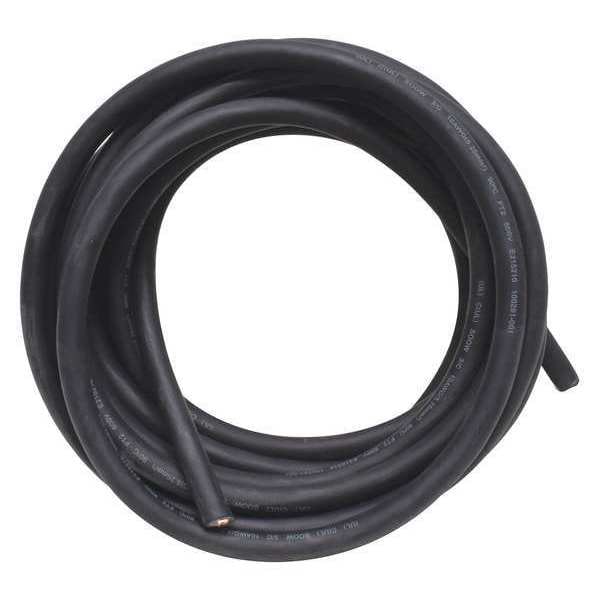 Zoro Select Portable Cord, SOOW, 10 AWG, 3 C, Black, Rubber, Stranded, 600V, Indoor/Outdoor - E3647