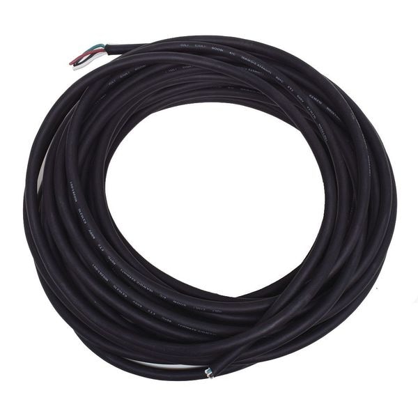 Zoro Select Portable Cord, SOOW, 18 AWG, 4 C, Black, Rubber, Stranded, 600V, Indoor/Outdoor - E3654