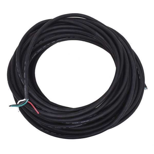 Zoro Select Portable Cord, SJOOW, 18 AWG, 4 C, Black, Rubber, Stranded, 300V, Indoor/Outdoor - E3621