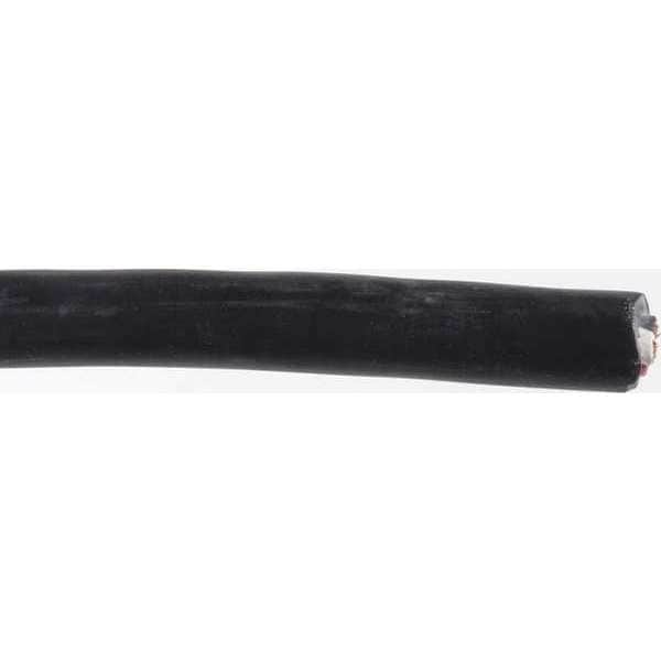 Zoro Select Portable Cord, SOOW, 10 AWG, 4 C, Black, Rubber, Stranded, 600V, Indoor/Outdoor - E3663