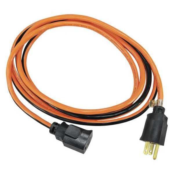 Power First SJTW Locking Extension Cord, 14 AWG, Outdoor, 14/3, 1 Outlets, 5-15R, Orange with Black Stripe, PVC - 52NY13