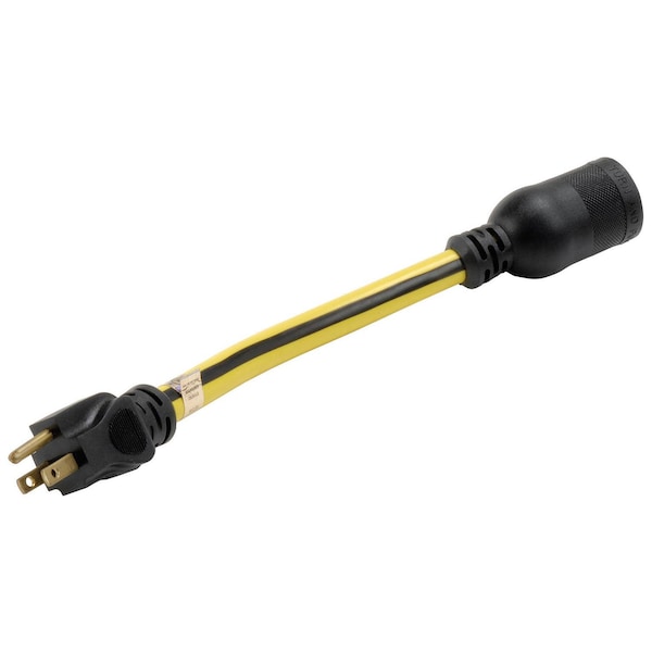 U.S. Wire & Cable Twist-To-Lock Converter Adapter, 12 Yellow, Cold Weather, 600V - 04-0093N