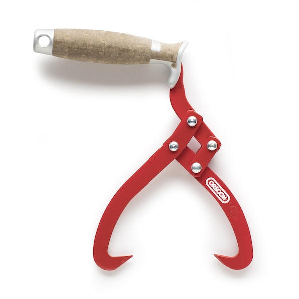 Oregon Lifting Tong, 180mm Jaw Opening with Non-Slip Ergonomic Leather Handle - 536321