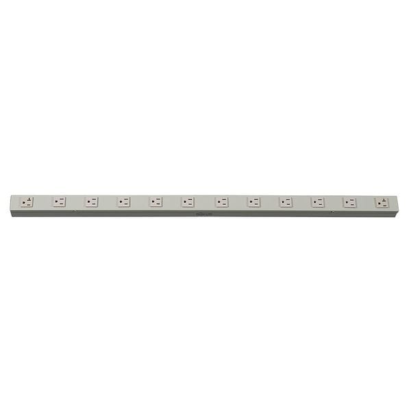 Tripp Lite Prewired Raceway, 20A, 12 Outlet, Beige - PS3612-20HW