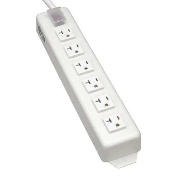 Tripp Lite Outlet Strip, 20A, 6 Outlet, 15 ft., White - TLM615NC20