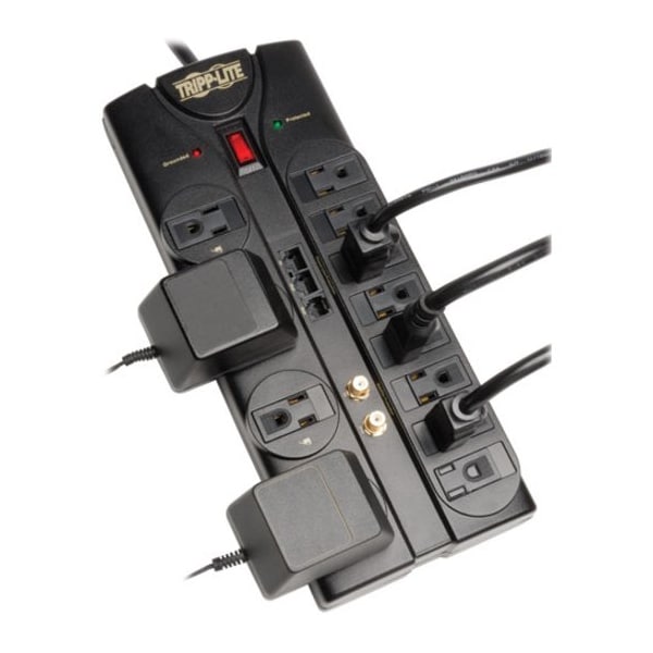 Tripp Lite Surge, 12 Outlet, 8ft cord, 2880J, Modem - TLP1208SAT
