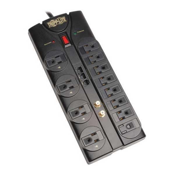 Tripp Lite Surge, 12 Outlet, 8ft cord, 2880J, Modem - TLP1208SAT