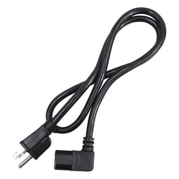 Zoro Select PC Power Cord, 5-15P, IEC C13, 3 ft., Blk, 10A - 20PW99ID