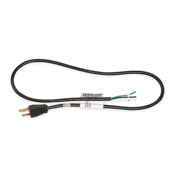 Power First Power Cord, 5-15P, SJT, 3 ft., Blk, 10A, 18/3 - 1FD80