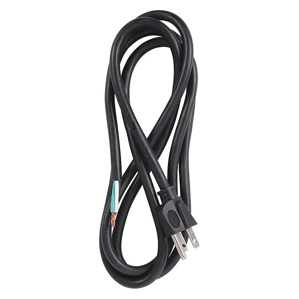 Bergen Industries Power Cord, 3-Wire, 13A, 6 ft, SJTW, 16/3 - PS613163