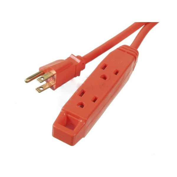 American Imaginations SJTW Extension Cord, Outdoor, 3 Outlets, Orange, Plastic, 1181.1 in - AI-37264