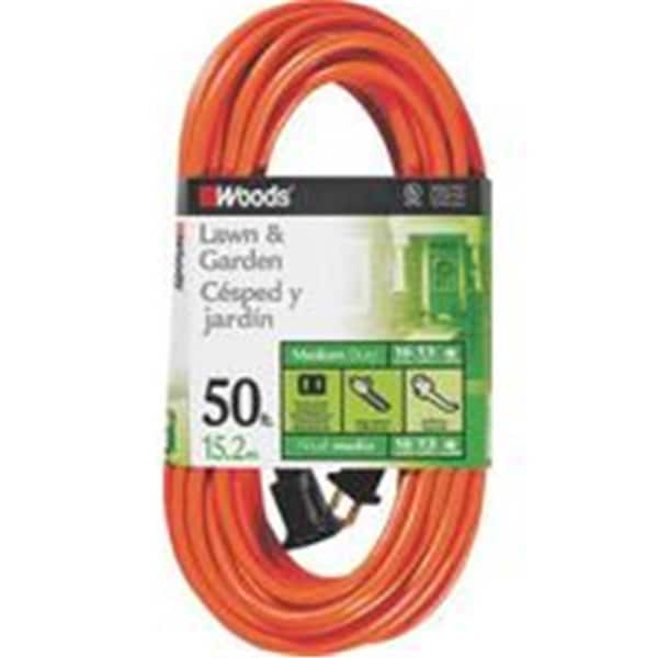 Coleman Cable Extension Cord, 16 AWG, Outdoor, 16/2, 50 ft - 5370564
