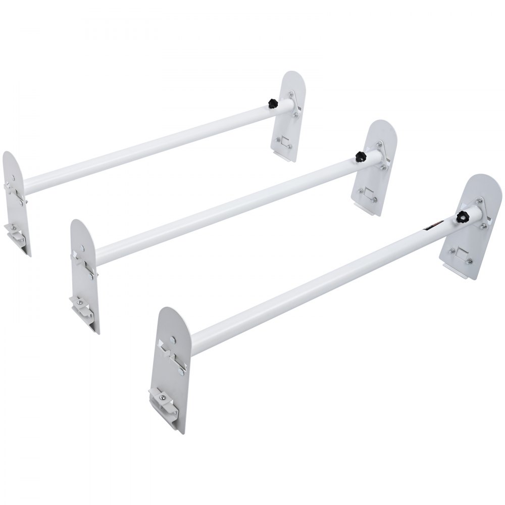 VEVOR Van Roof Ladder Rack, 3 Bars Alloy Steel Roof Racks, 750 LBS Capacity Rain-Gutter Roof Rack, Adjustable Length 40.2" to 74.8", Van Ladder Rack Compatible with Chevrolet Express, GMC Savana, etc - XSHCH37503964J82WV0