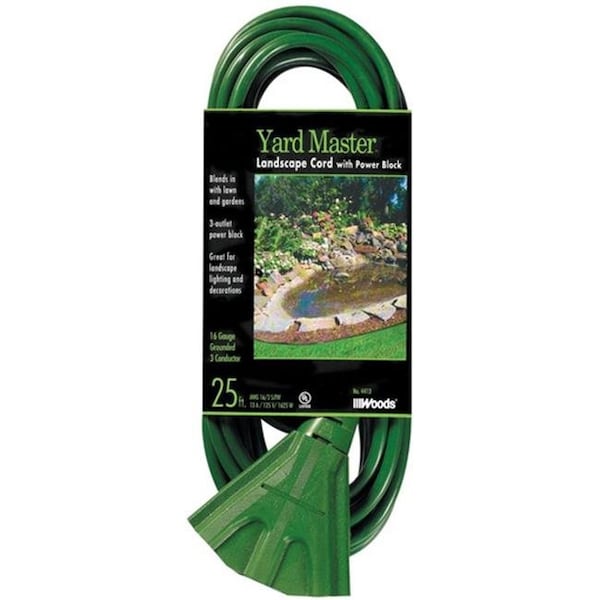 Woods Extension Cord, 16 AWG, Indoor/Outdoor, 16/3, 25 ft - 273663