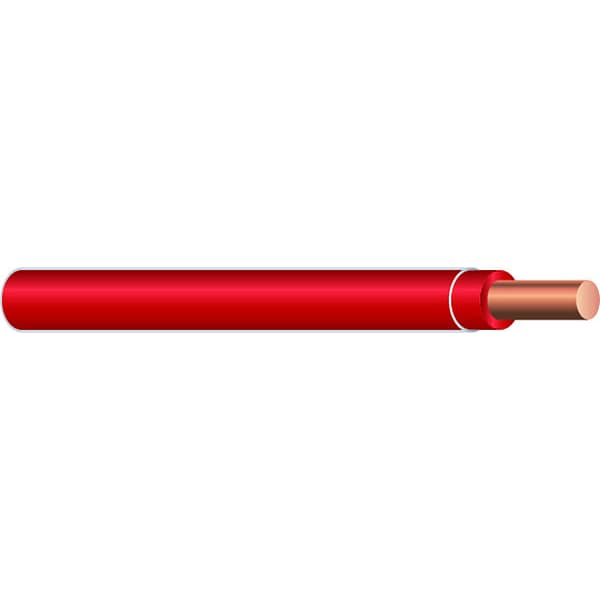 Southwire THHN; THWN, Building Wire, Copper, 12 AWG, 2C, Red, Solid, 1000 ft - 58614401