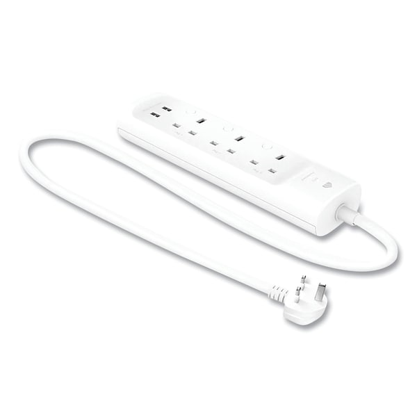 Tp-Link Kasa Smart WiFi 3-Outlet Power Strip, 3 AC Outlets/2 USB Ports, White - KP303