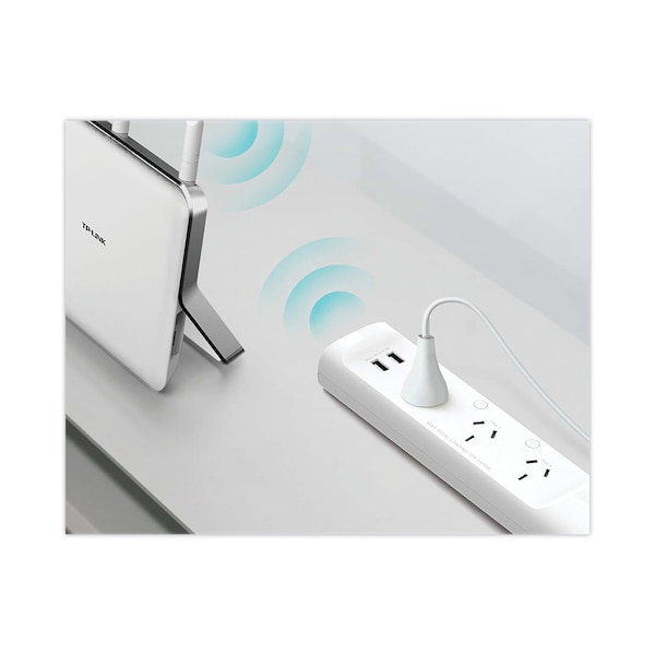 Tp-Link Kasa Smart WiFi 3-Outlet Power Strip, 3 AC Outlets/2 USB Ports, White - KP303
