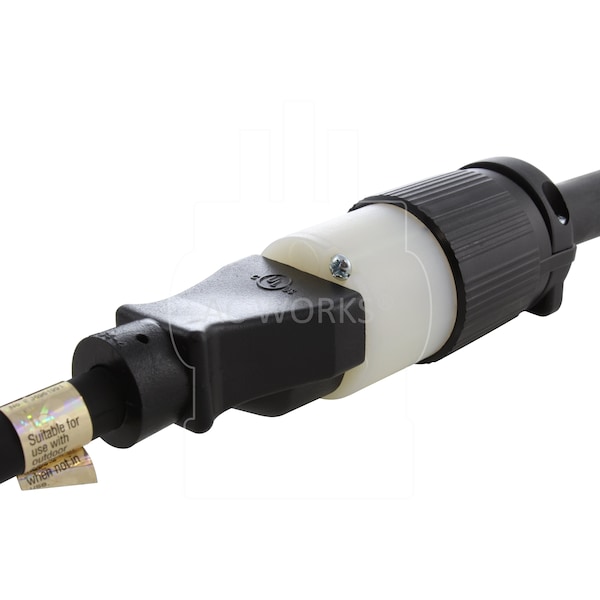 Ac Works 1FT L15-30P 3-Phase 30A 250V 4-Prong Plug to 6-15/20R 250V 15/20A T-Blade - L1530620-012
