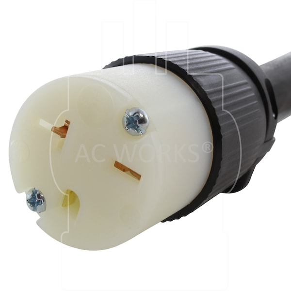 Ac Works 1FT L15-30P 3-Phase 30A 250V 4-Prong Plug to 6-15/20R 250V 15/20A T-Blade - L1530620-012