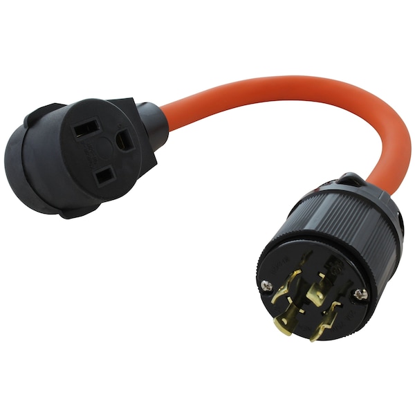 Ac Works 1.5FT 4-Prong 3-Phase 20A 250V L15-20 Plug to NEMA 6-50R Welder Adapter - WDL1520650-018