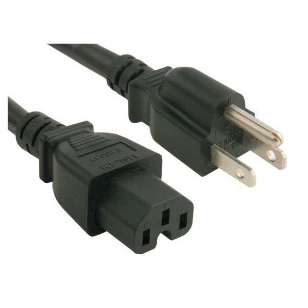 Sanoxy 15ft 14 AWG 15A 125V Power Cord NEMA 5-15P to IEC320 C15 - SNX-CBL-PW126-1215