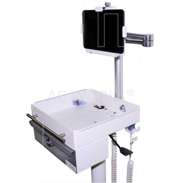 Ac Works up to 10FT 18/3 10A Medical Grade Coiled Cord to Locking IEC C13 - MD195-AL