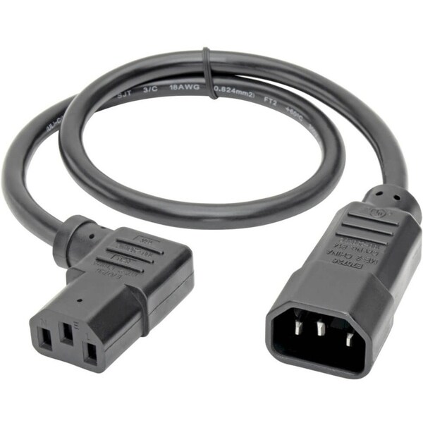 Tripp Lite Power Cord, C14 to RAC13, 10A, 18AWG, 2ft - P004-002-13RA
