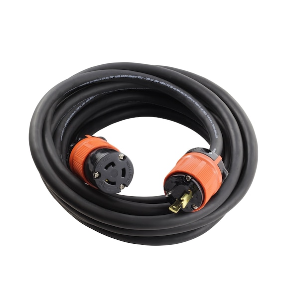 Ac Works SOOW; Cold Weather Extension Cord, 12 AWG, Indoor/Outdoor, 12/3, 1 Outlets, L5-20R, Black, Rubber - L520PR-075E