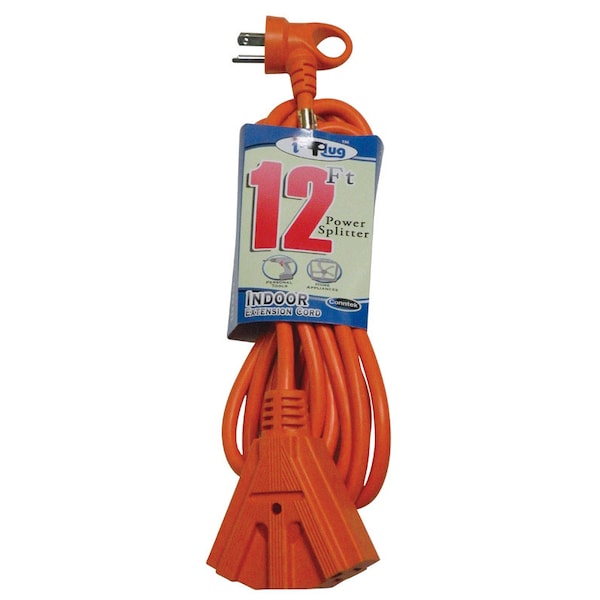 Conntek Extension Cord, Indoor/Outdoor, 3 Outlets, 12 ft - 24342-144