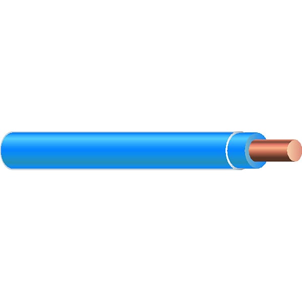 Southwire THHN; THWN, Building Wire, Copper, 12 AWG, 2C, Blue, Stranded, 1000 ft - 58609701