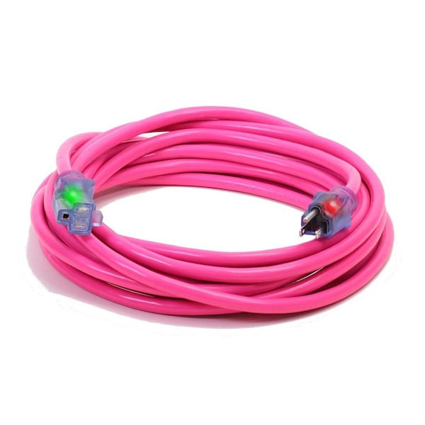 Micromicrome 25 ft. 1.67 Pink Pro Glo Extension Cord - MI2669163